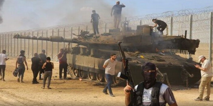 Os combatentes do Hamas conseguiram contornar a cerca, cuja construção custou cerca de mil milhões de dólares. foto de fontes abertas